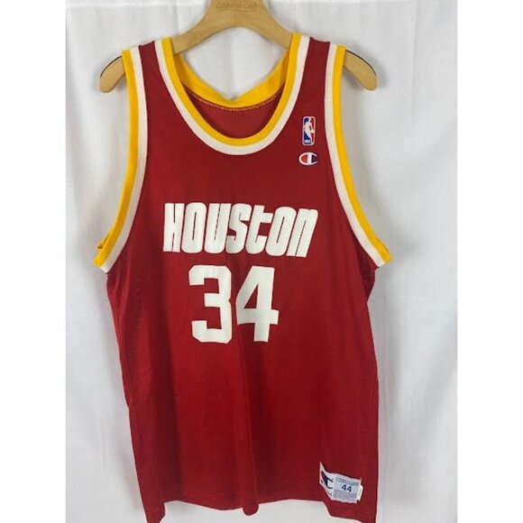 Houston Rockets Champion NBA Hakeem Olajuwon Vintage Men's 44 - Picture 1 of 11